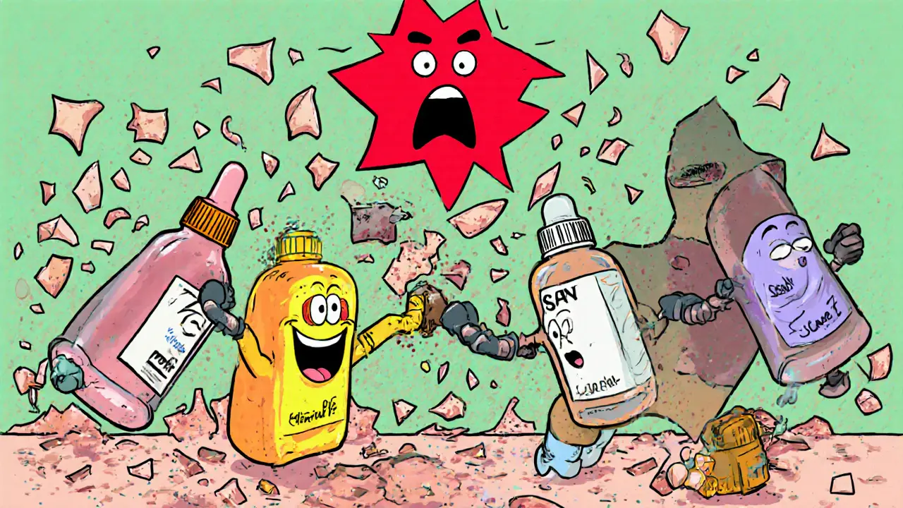 Какие средства не сочетать в одном уходе за кожей: конфликтующие ингредиенты