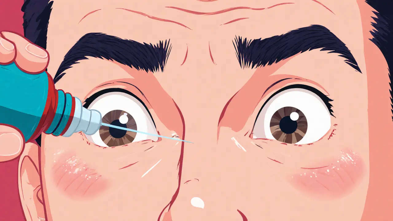 Карикатурные брови с точечным уколом Ксеомина, который расслабляет только целевую мышцу, не затрагивая окружающие.