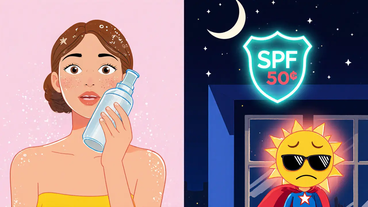 Утренний и вечерний уход за кожей: витамин С и ниацинамид с защитным SPF-капюшоном.