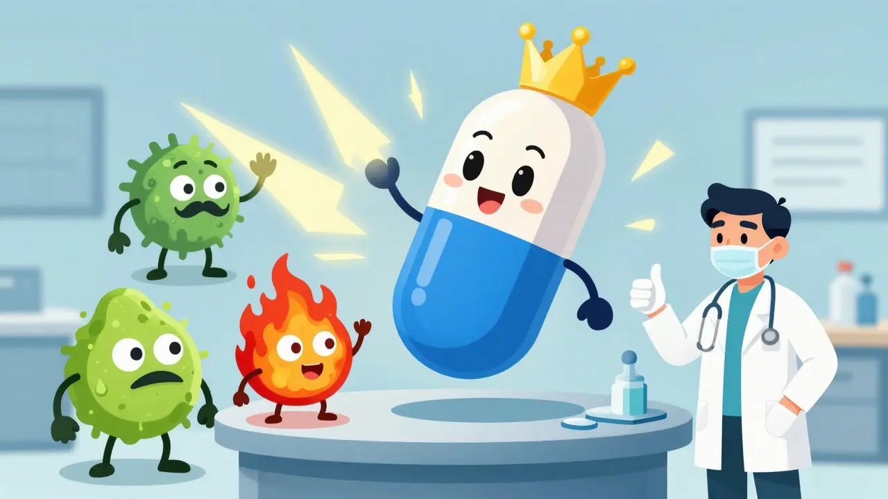 Гигантская таблетка изотретиноина побеждает четырёх врагов акне: жир, забитые поры, воспаление и бактерии.