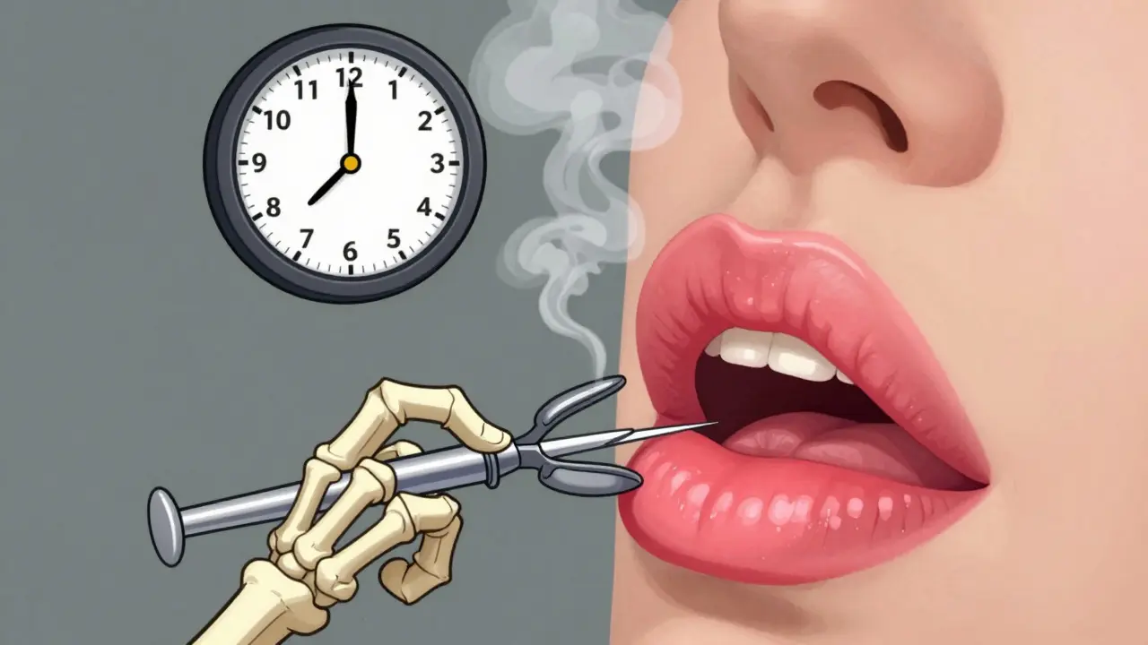 Губы после инъекции: сначала полные, потом сплющенные, потому что сигарета режет филлер.