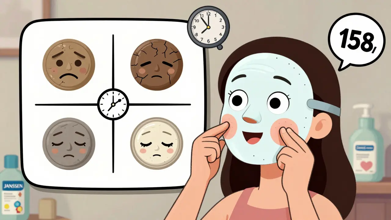 Ожившая альгинатная маска подтягивает щёки, рядом — сравнение с другими масками и ценник.