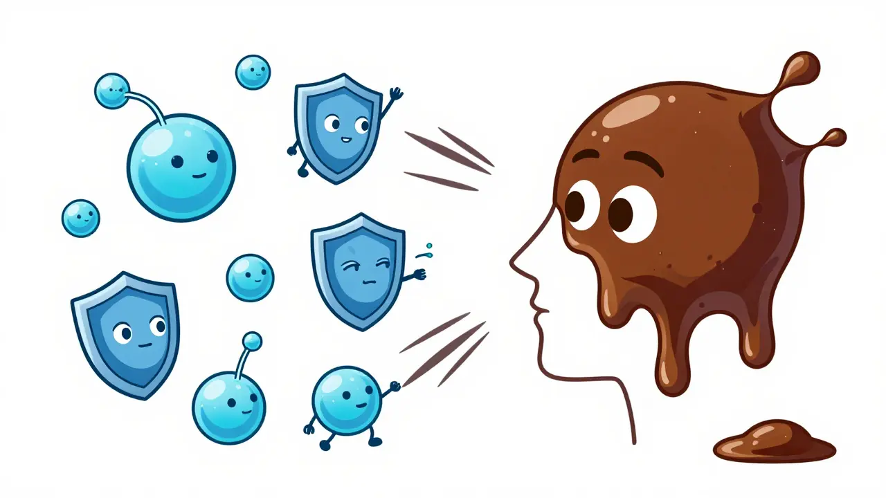 Картинные капли влаги отпугивают жирную пленку