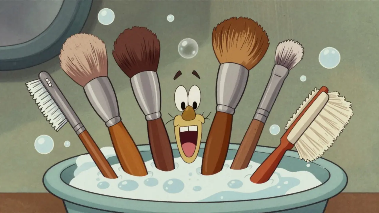 Кисти для макияжа в мыльной пене в стиле резиновой анимации