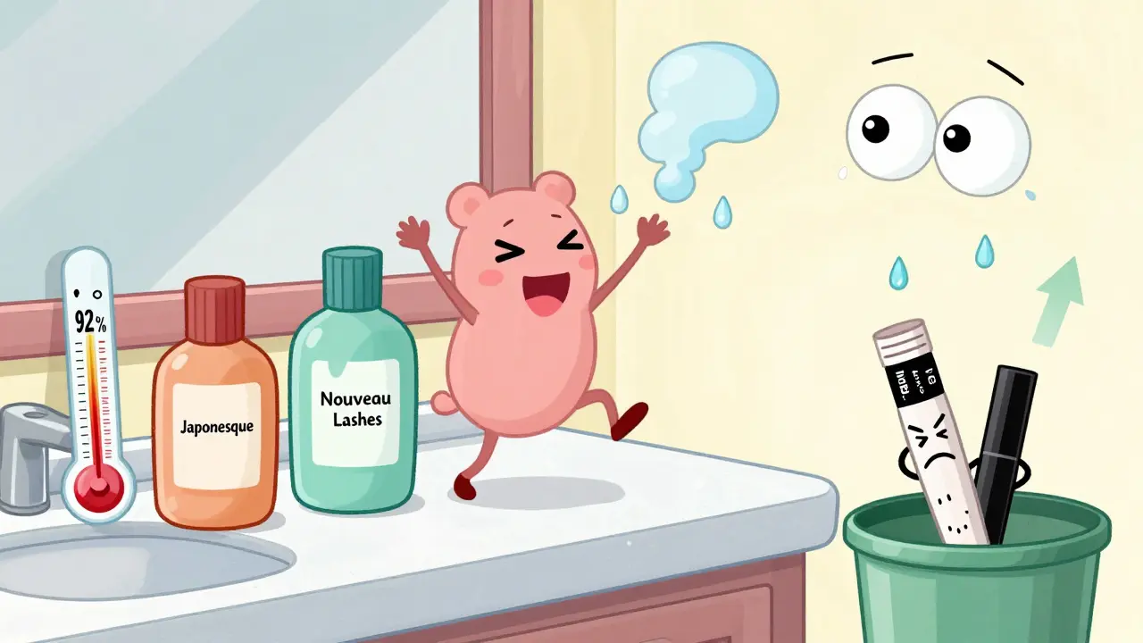 Три гипоаллергенных средства танцуют на полке, а старая тушь уходит в мусорку, глаза радуются.