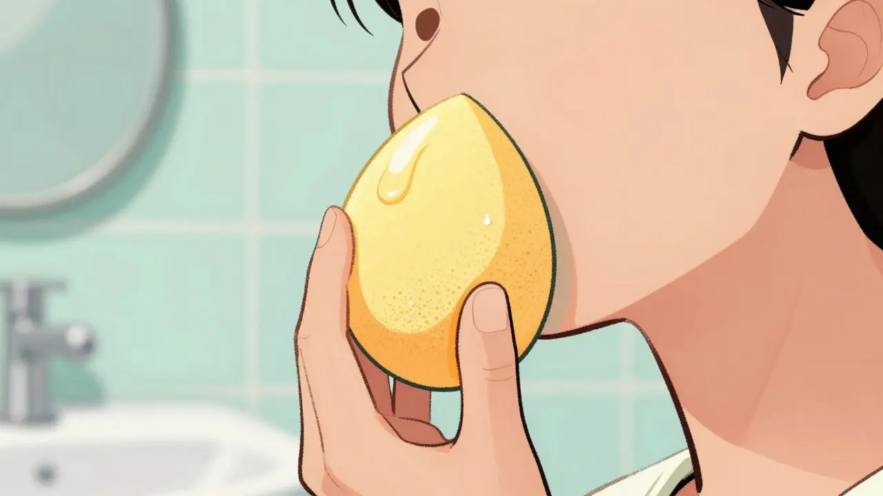 Влажный спонж для натурального макияжа в стиле анимации 30-х