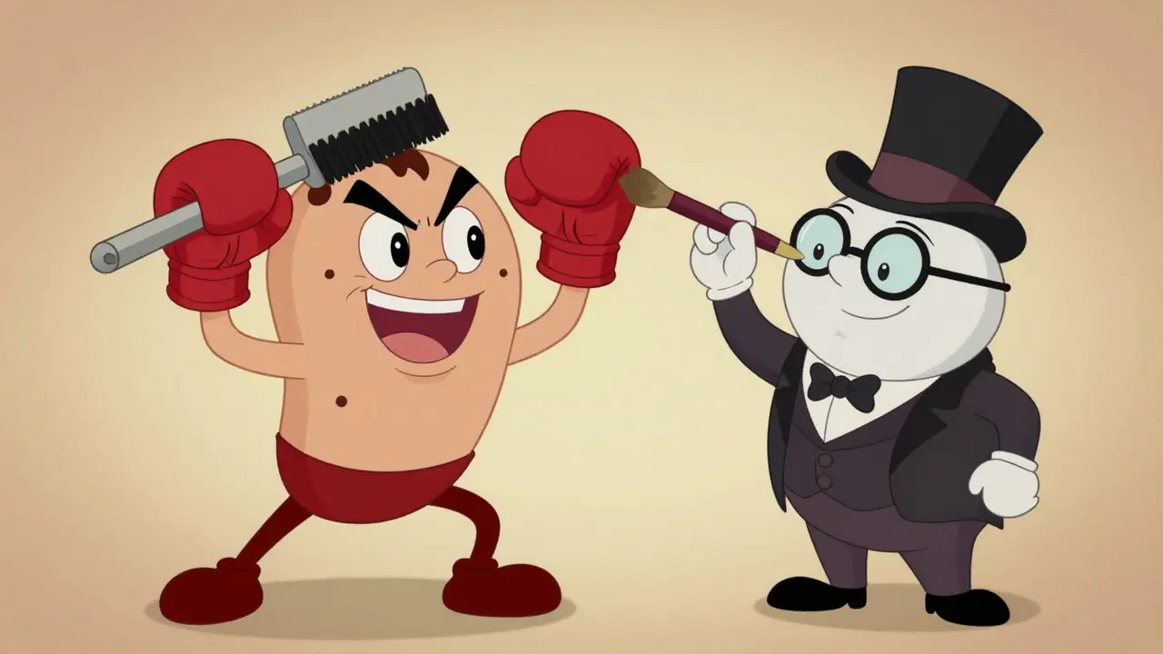 Койевая кислота и арбутин в виде персонажей-мультфильмов