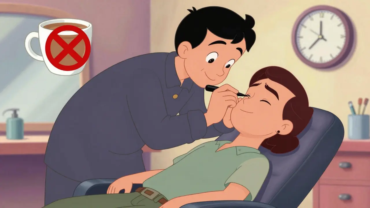 Мастер рисует эскиз бровей клиенту в уютной студии в стиле классического мультфильма.