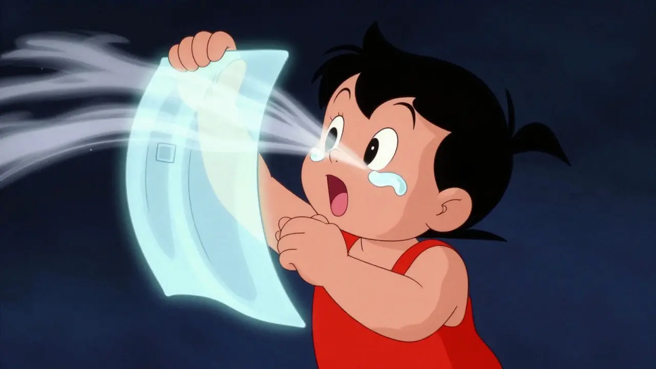 Персонаж защищает лицо от сухого воздуха кремом