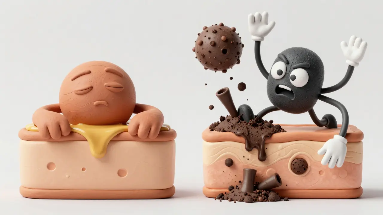 Сравнение работы угольной и глиняной маски в виде забавных мультяшных героев